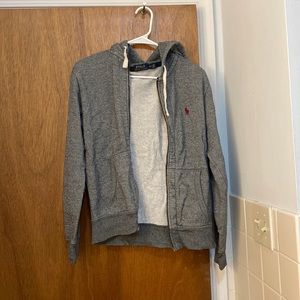 Grey Zip up hoodie Polo